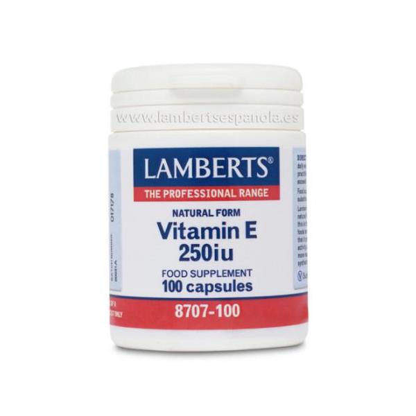 VITAMINA E NATURAL 250u.i. (168 mg) 100CAP.