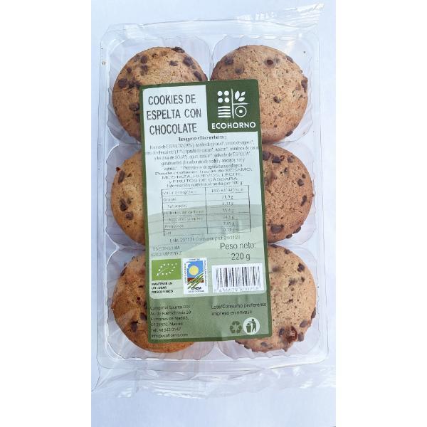 COOKIES ESPELTA CHOCOLATE BIO 220GR (ECOHORNO)