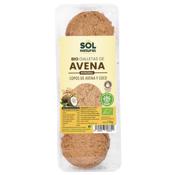 GALLETAS AVENA COCO/AGAV.BIO 175G
