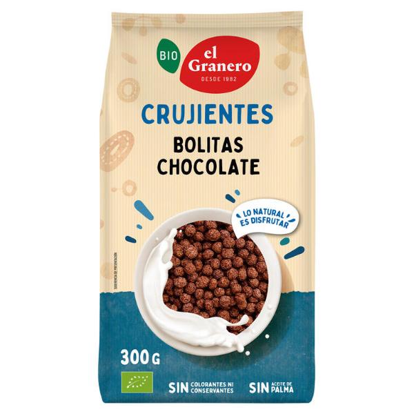 BOLITAS CEREALES CHOCOLATE BIO 300G (GRANERO)