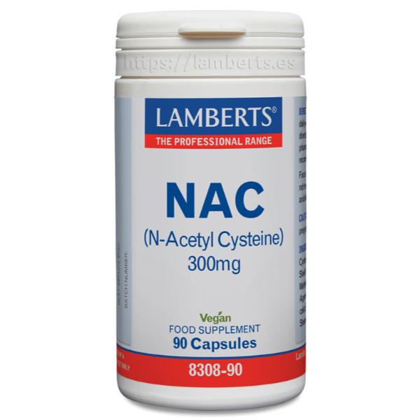 NAC (N ACETIL CISTEINA) 300MG 90CAPSULAS  (LAMBERTS)