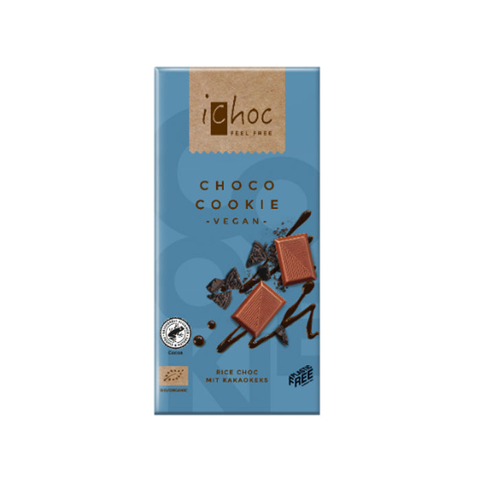 CHOCOLATE VEGANO CON COOKIES BIO 80GR (ICHOC)