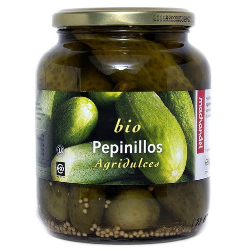 PEPINILLOS AGRIDULCES BIO TARRO 680GR (MACHANDEL)