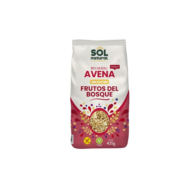 MUESLI AVENA FRUT.BOSQUE BIO S/GLUT.425GR.