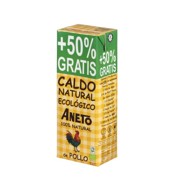 CALDO POLLO ECOLOGICO 1LT + 50% GRATIS (ANETO)