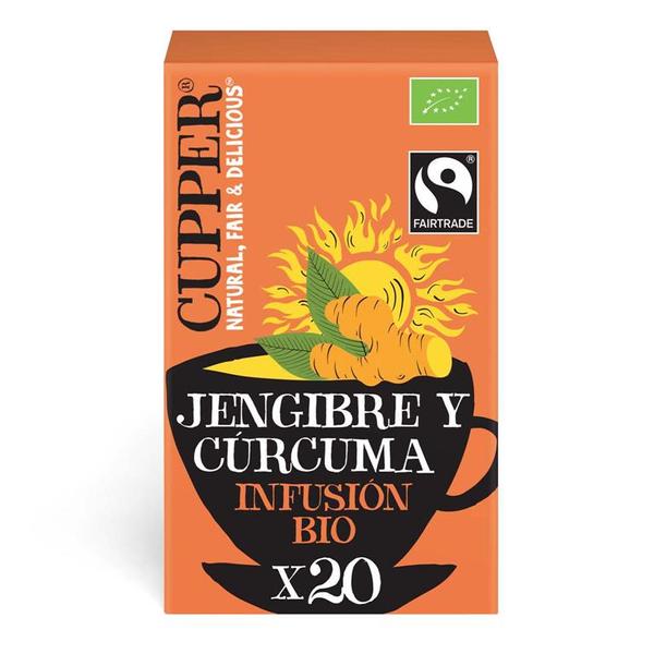 INFUSION JENGIBRE CURCUMA BIO 20 FILTROS 36G CUPPER