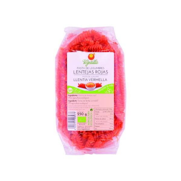 ESPIRALES LENTEJA ROJA SIN GLUTEN BIO 250G (VEGETALIA)