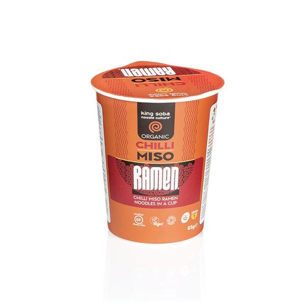 VASO SOPA RAMEN MISO CHILI BIO 85 G (KING SOBA)