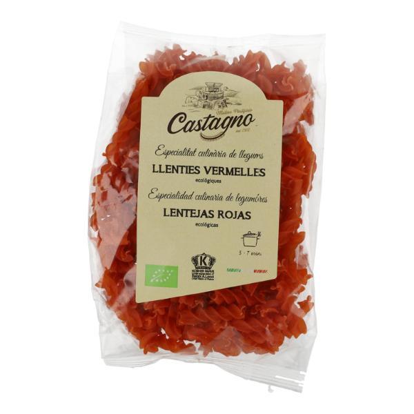 ESPIRALES 100% LENTEJA ROJA BIO 250GR (CASTAGNO)