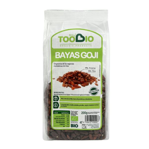 BAYAS DE GOJI SIN GLUTEN BIO 200GR (TOO BIO)