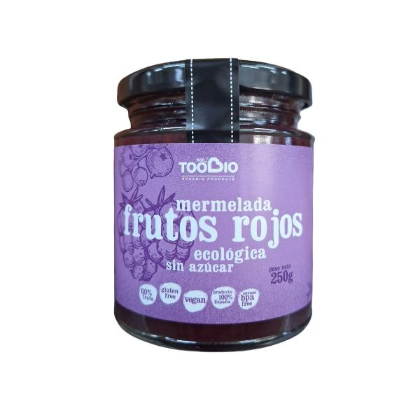 MERMELADA EXTRA 60% FRUTOS ROJOS BIO SIN AZUCAR NI AGAVE NI GLUTEN 250GR (TOO BIO)