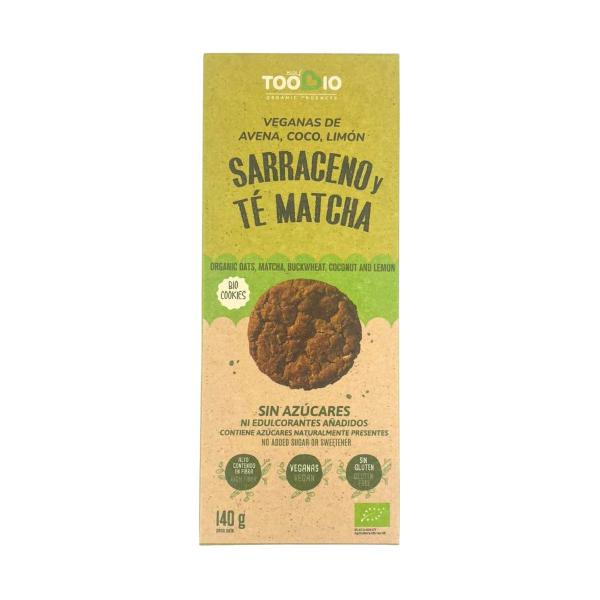 COOKIES SARRACENO COCO TE MATCHA LIMON VEGANAS BIO 140G (TOO BIO)