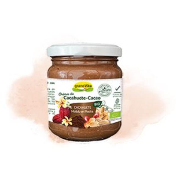 CREMA DE CACAHUETE Y CACAO BIO 250G (GRANOVITA)