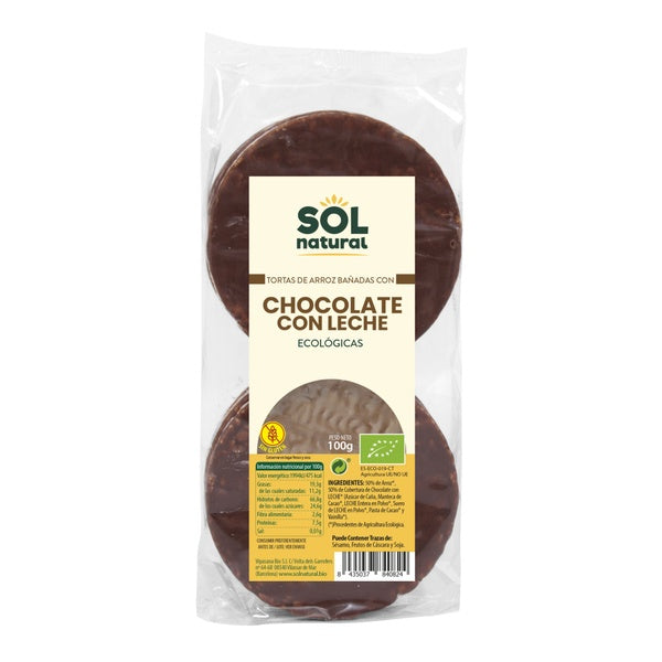 TORTITAS ARROZ CHOCO CON LECHE BIO 100G (SOL)