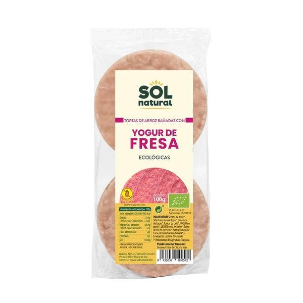 TORTITAS ARROZ YOGUR FRESA 100G (SOL)