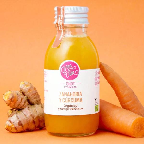 KOMVIDA SHOT KOMBUCHA ZANAHORIA CURCUMA 100ML