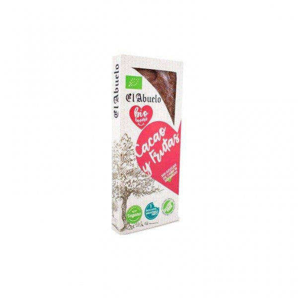 TURRON CACAO-FRUTA BIO SIN AZUCAR SIN GLUTEN 200GR (EL ABUELO)