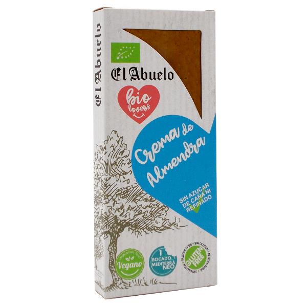 TURRON CREMA ALMENDRA BIO SIN AZUCAR SIN GLUTEN 200GR (EL ABUELO)