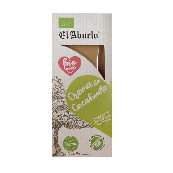 TURRON CREMA CACAHUETE BIO SIN AZUCAR SIN GLUTEN 200GR (EL ABUELO)