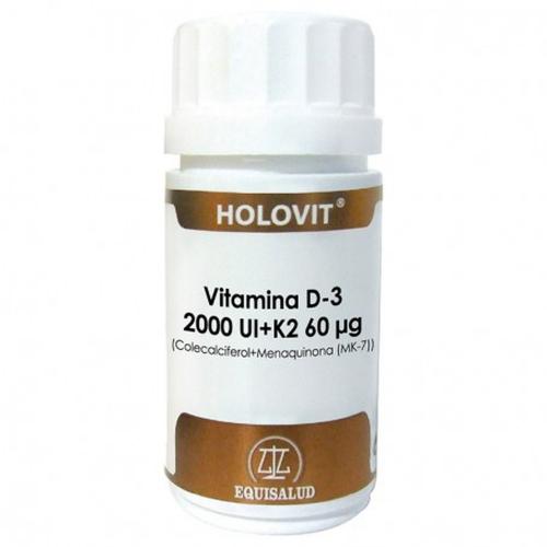 HOLOVIT VITAMINAS D3+K2  2000UI (60G) 50 CAP (EQUISALUD)