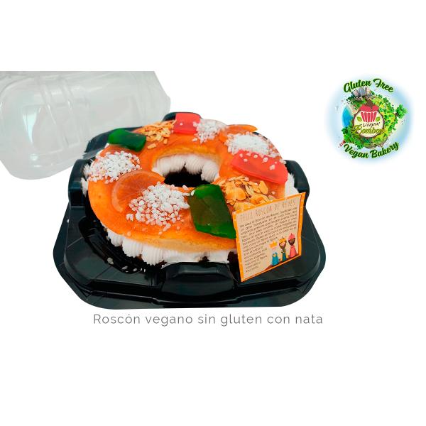 CONGELADO ROSCON DE REYES RELLENO NATA 600G SIN GLUTEN (VEGAN)