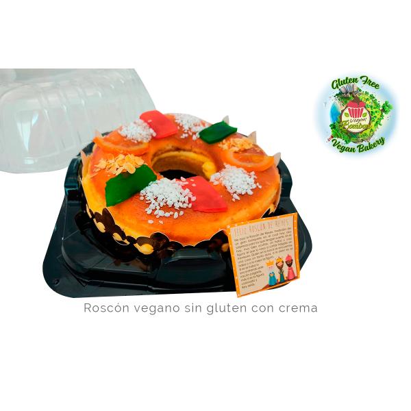 CONGELADO ROSCON DE REYES CREMA TOSTADA 600G SIN GLUTEN (VEGAN)