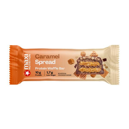 BARRITA PROTEINA WAFFLE CARAMELO CHOCO LECHE 39G (MAXI)