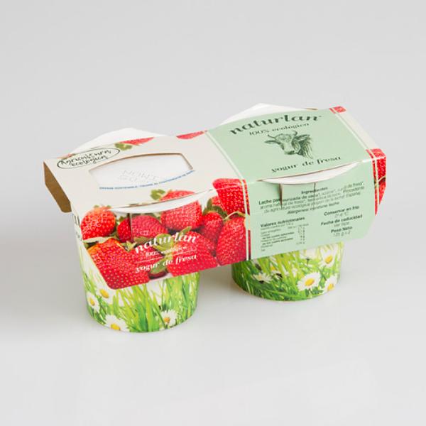 YOGUR VACA FRESA BIO 2X125GR  (NATURLAN)