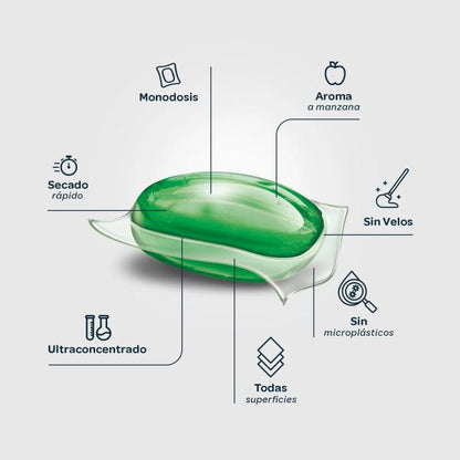 LIMPIASUELOS UNIVERSAL ECO 92 CAPSULAS, 441,6G (FLOPP)