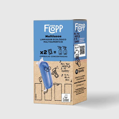 RECAMBIO LIMPIADOR MULTISUPERFICIE ECO 2 CAPSULAS, 16,4G (FLOPP)