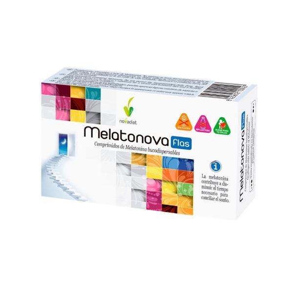 MELATONOVA FLAS 30 COMPRIMIDOS BUCODISPENSABLES 2,4GR (NOVADIET)