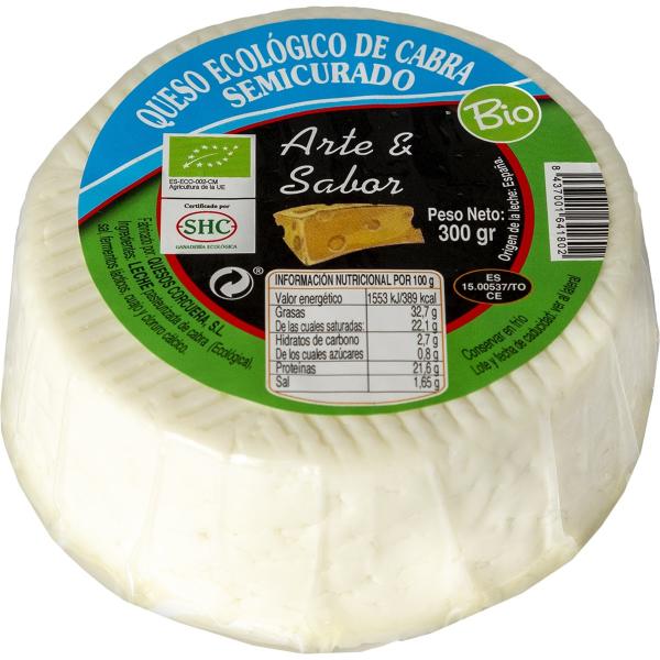 QUESO CABRA SEMICURADO BIO 300GR  (ARTE Y SABOR)