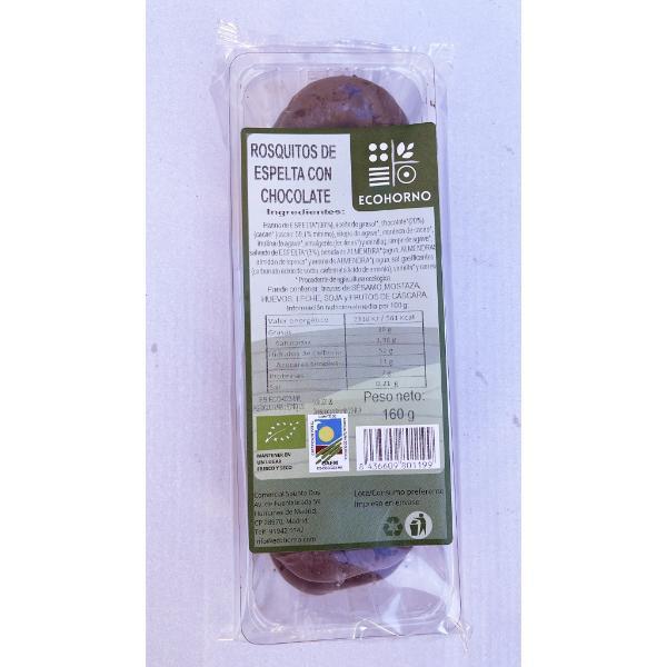 ROSQUITOS DE ESPELTA CHOCOLATE BIO 160GR  (ECOHORNO)