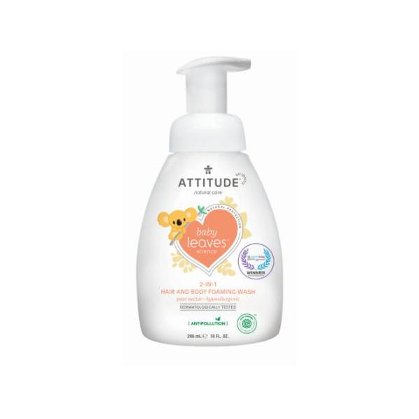 JABON ESPUMA 2en1BEBES PERA ECO 295ML (ATTITUDE)