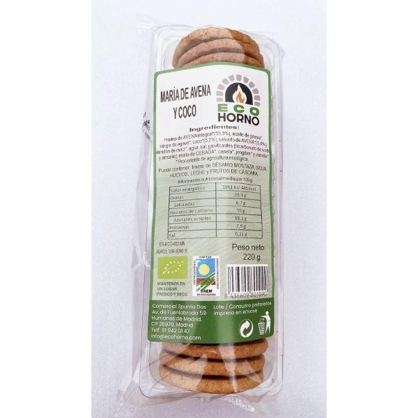 GALLETAS MARIA AVENA Y COCO BIO 220G (ECOHORNO)