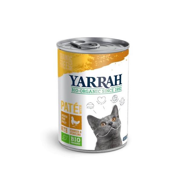 PIENSO GATOS POLLO BIO LATA 400GR (YARRAH)