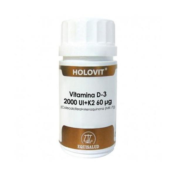 HOLOVIT VITAMINAS D3+K2  2000UI (60G) 50 CAP (EQUISALUD)