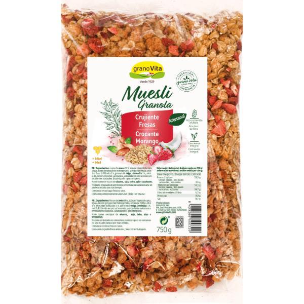 MUESLI CRUJIENTE CON FRESAS 750G (GRANOVITA)