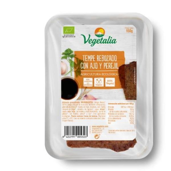 TEMPE REBOZADO AJO PEREJIL FRESCO BIO 150GR (VEGETALIA)