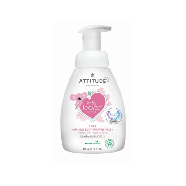 JABON ESPUMA 2en1BEBES SIN PERFUME ECO 295ML (ATTITUDE)