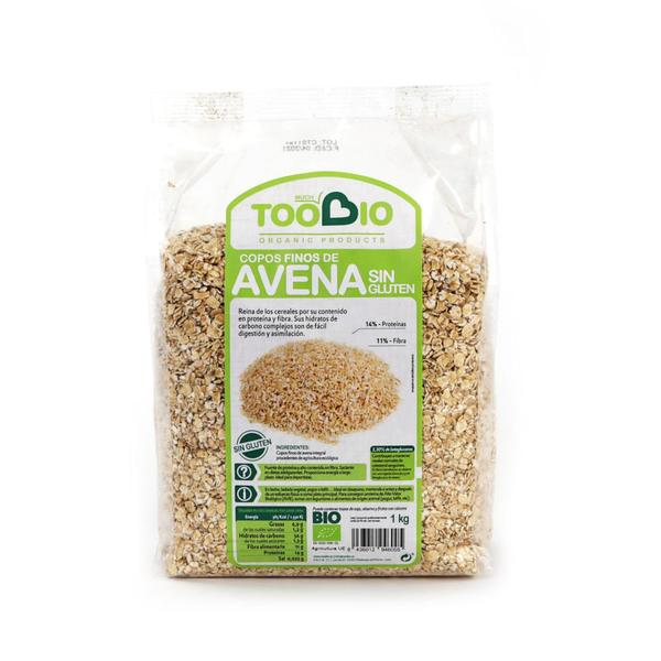 COPOS AVENA FINOS SIN GLUTEN INTEGRAL BIO 1KG (TOO BIO)