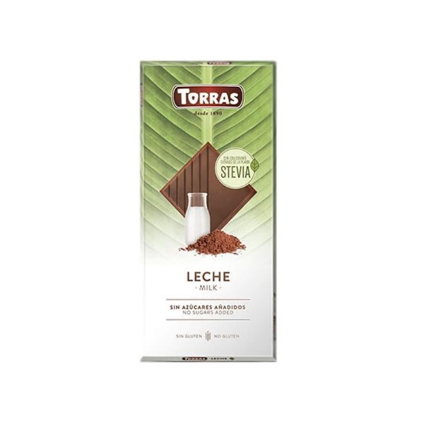 CHOCOLATE CON LECHE Y ESTEVIA 100G (TORRAS)
