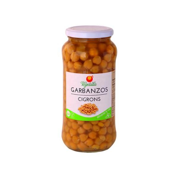 GARBANZOS COCIDOS BIO TARRO 540/400G (VEGETALIA)