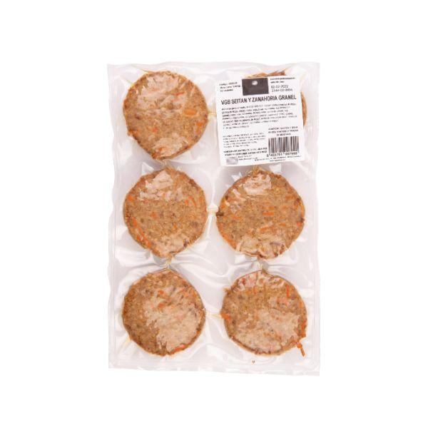 GRANEL VEGEBURGER SEITAN ZANAHORIA BIO 1,44 KG (80gx18u) VEGETALIA