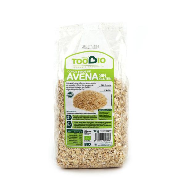 COPOS AVENA FINOS SIN GLUTEN INTEGRAL BIO 500GR (TOO BIO)