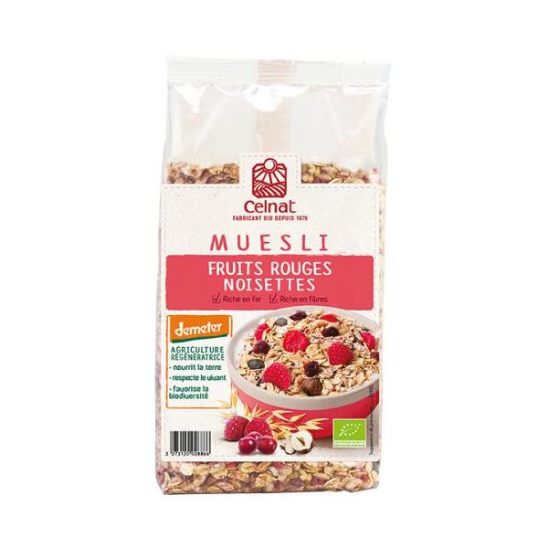 MUESLI FRUTOS ROJOS S/GL.CELNAT BIO AB 375G. (VEG)