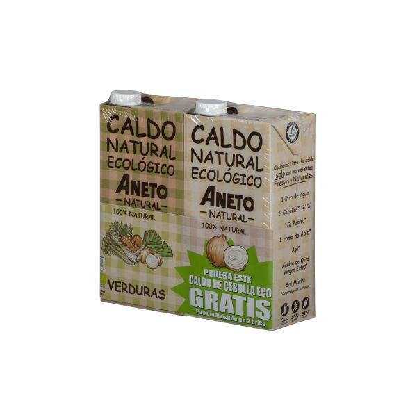 PACK CALDO VERDURAS ECO 1LT+CALDO CEBOLLA 1LT GRATIS (ANETO)