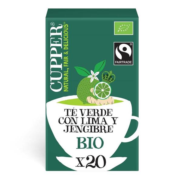 TE VERDE LIMA JENGIBRE BIO 20 FILTROS 35G CUPPER