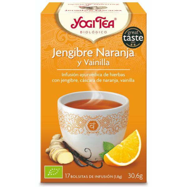 YOGI TEA JENGIBRE NARANJA VAINILA BIO 17 BOLSAS 30,6GR