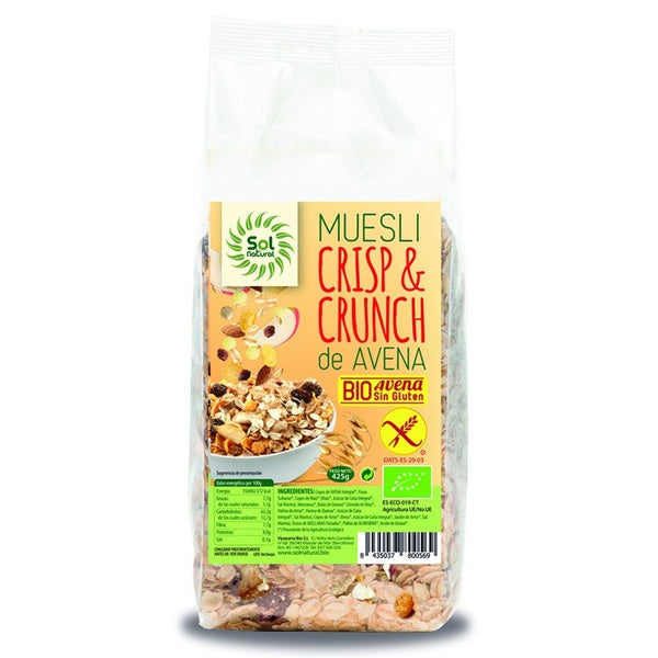 MUESLI CRISP-CRUNCH BIO S/GLUTEN 425GR.